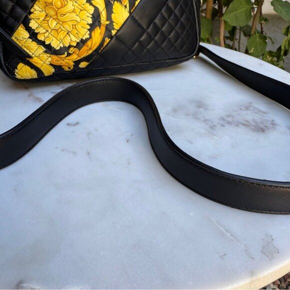 SOLD Versace Baroque Icon Quilted Leather Camera Crossbody Bag - Picture 7 of 15